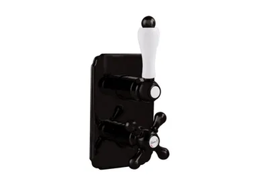 CLASSIC REVOLUTION - PRAGA - F8283-PRCE - 3 hole thermostatic shower mixer with plate by Rubinetteria Giulini - view 2